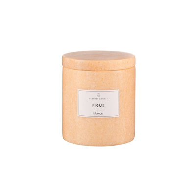 FRABLI Scented Candle w/Marble Container - Large - Fig Fragrance