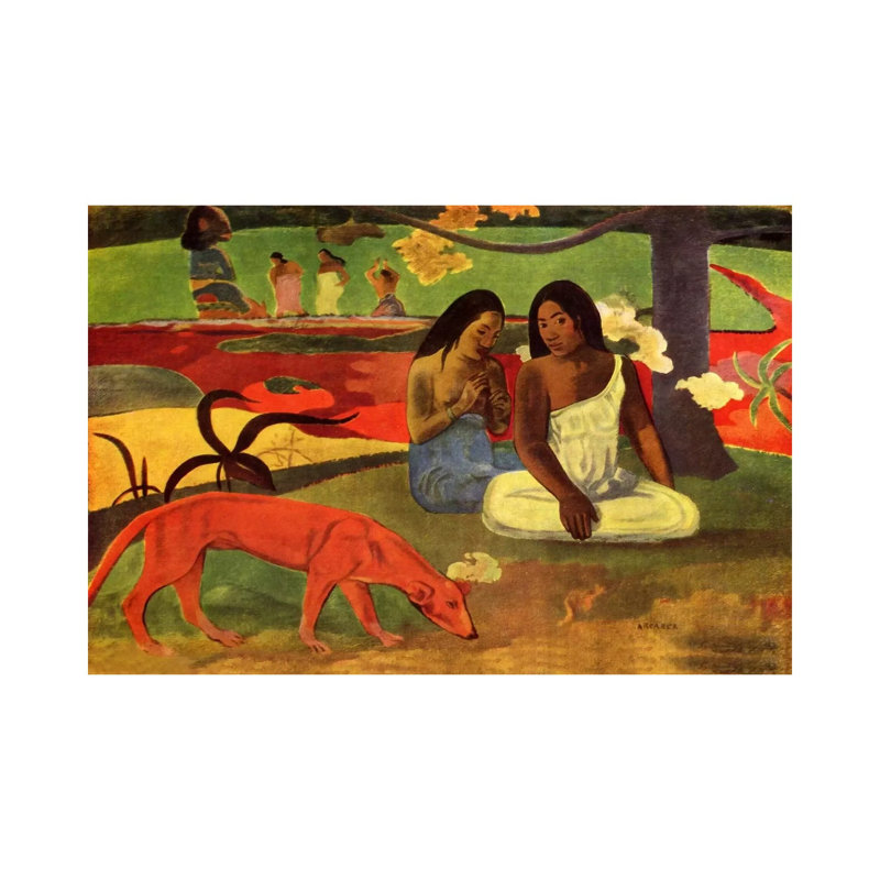 Arearea, 1892 by Paul Gauguin - Wrapped Canvas Painting, 66.04cm H x 101.6cm W x 1.905cm D