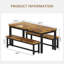 Ensemble de salle à manger 3 pièces avec bancs Efrat-1392027278-1370781618