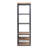 Lloyd 28"W 58"H Rustic Industrial Metal Frame Hall Tree With Covered Back, Shelves And Shoe Storage