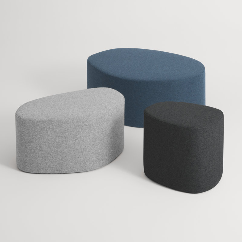 Swole Ottoman, Vesper Charcoal