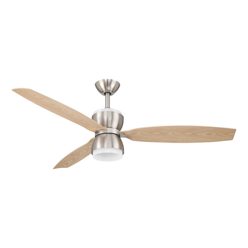 Ventilateur de plafond intelligent DEL 5 "Sandfell, F841L-Brushed Nickel