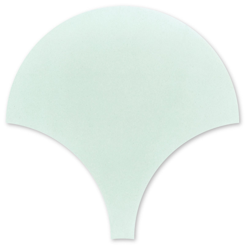 Solid Fishscale 8" x 8" Cement Wall & Floor Tile, Ombré Turquoise
