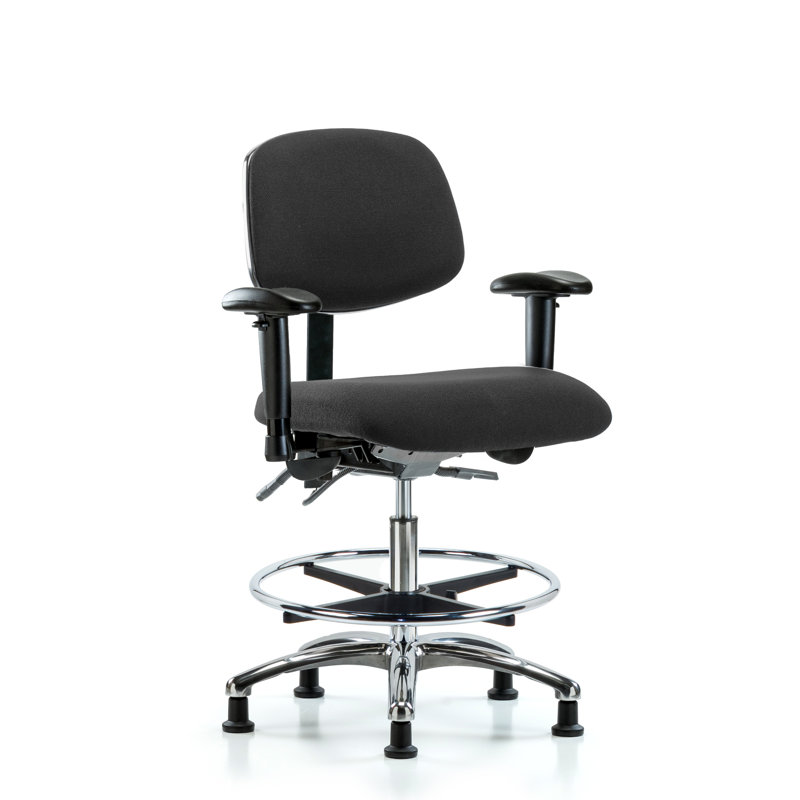 Fauteuil de dessin ergonomique Molly, Noir, Patins, Inclus