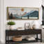 «Western Wood Effect Landscape Tranquil Wood Effect Mountain Sunset», reproduction sur toile-98041960-111176096