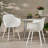 White Polypropylene Lotus Chair For Outdoor Use - Weather , Stable Frame, Perforated Diamond Pattern Chic Seating Dining Furniture With Resistance, Frame & Fashionable Design