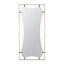 Miroir coquelicot 28 x 1,5 x 60 po avec cadre en métal de conception contemporaine pour salle de bain