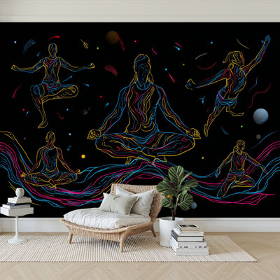 Papier peint adhésif auto-adhésif moderne l 96 po x H 69 po Peel and Stick pour chambre à coucher