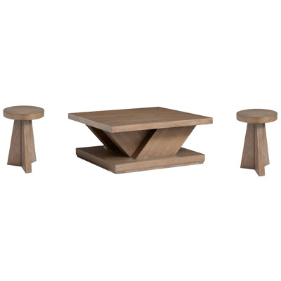 Table basse carrée avec 2 tables d'appoint