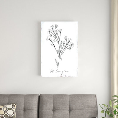 Botanique rétro - reproduction de dessin sur toile tendue