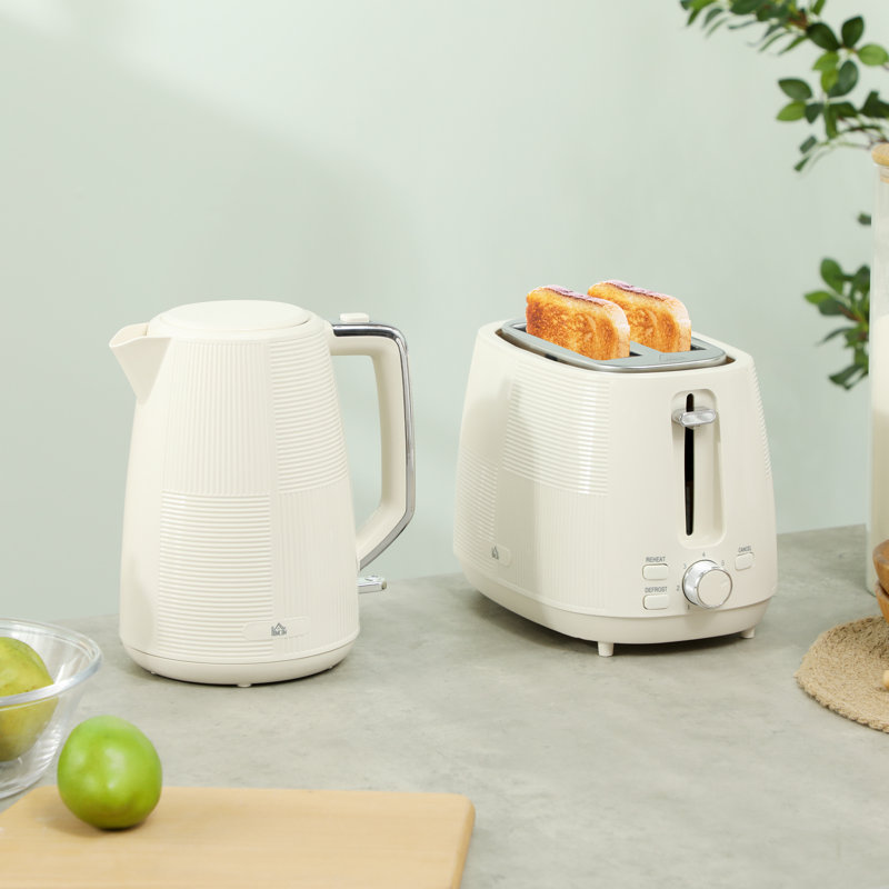 Kettle and Toaster Set, Cream