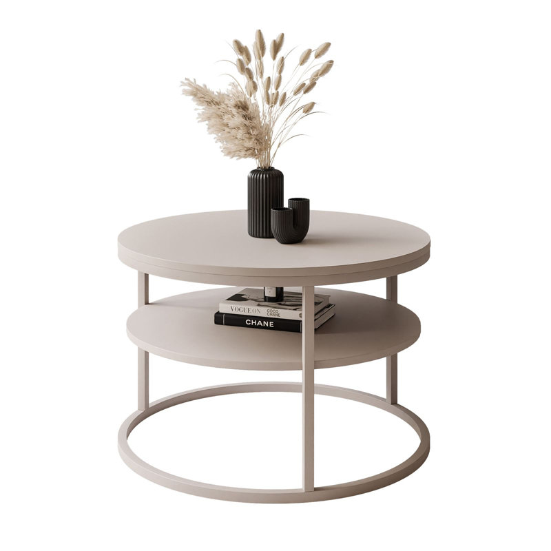 Amolika Coffee Table with Storage, Cashmere, Wood
