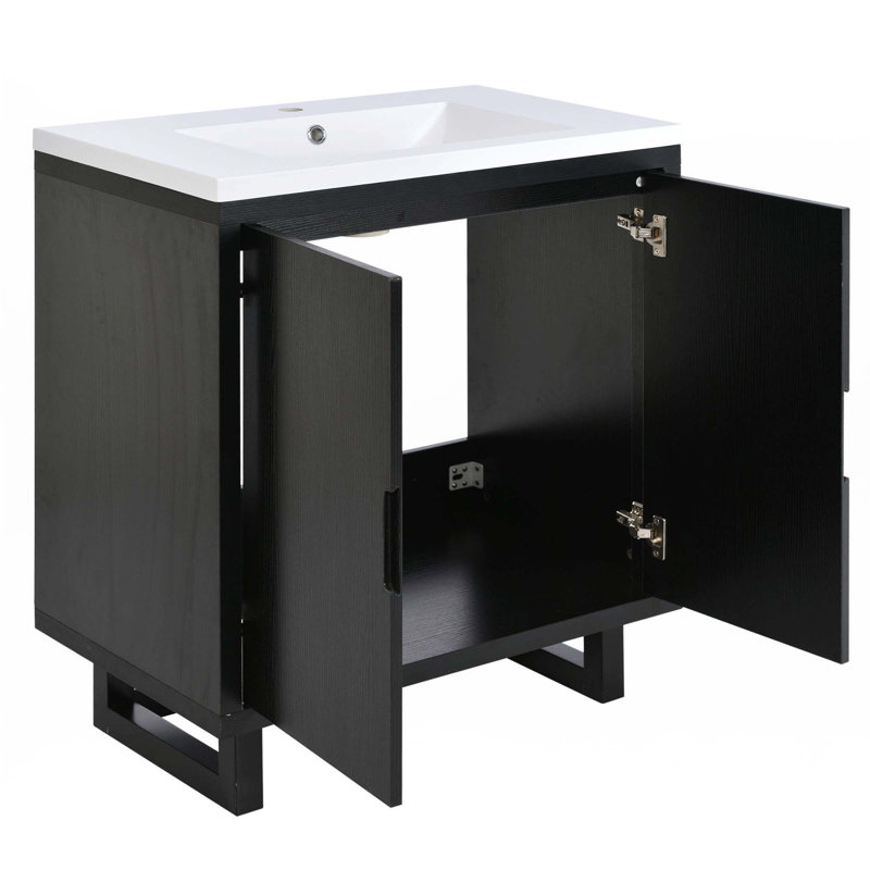 Ensemble de meuble-lavabo 30 "avec lavabo, Noir