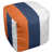 Orange / bleu marine / blanc