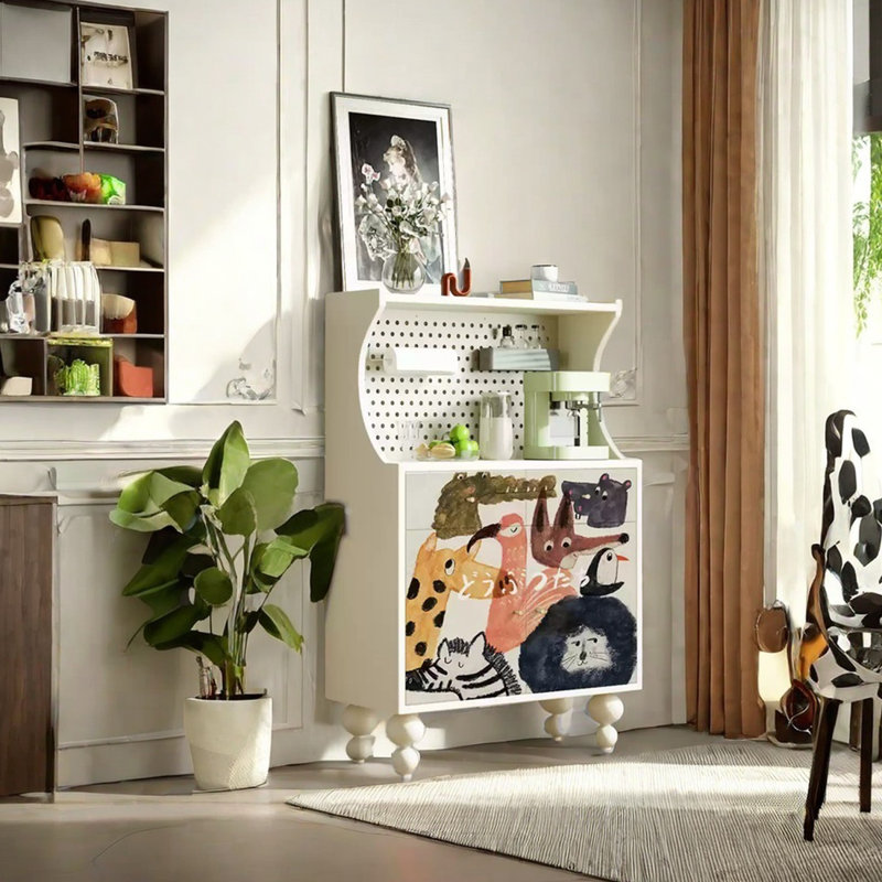 Armoire décorative moderne simple de style français., Ivoire blanc
