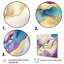 Liquide, univers avec une touche de V doré - reproduction sur toile-2020118138-2020118143