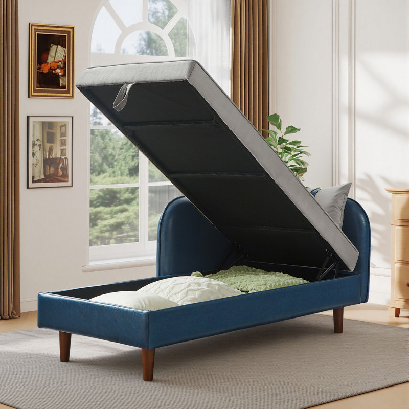 Chaise longue avec rangement Modern Upholstery, Gris