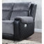 Causeuse et fauteuil inclinables gris / noir
