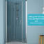 Porte de douche en verre trempé de l 36 po x H 72 po - Revêtement anticorrosion, insonorisant Space Optimizer,