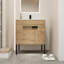 Meuble-lavabo de 30 pouces avec lavabo, meuble-lavabo autoportant ou flottant