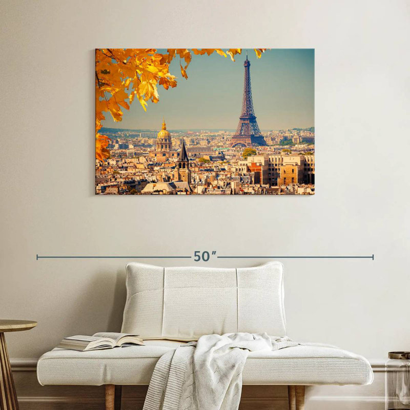 Ravi Autumn Eiffel Tower Skyline, 26" H x 39" W