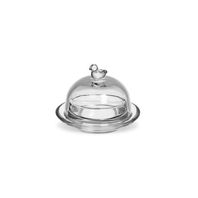 Winston Porter Kleopatra Glass Butter Dish