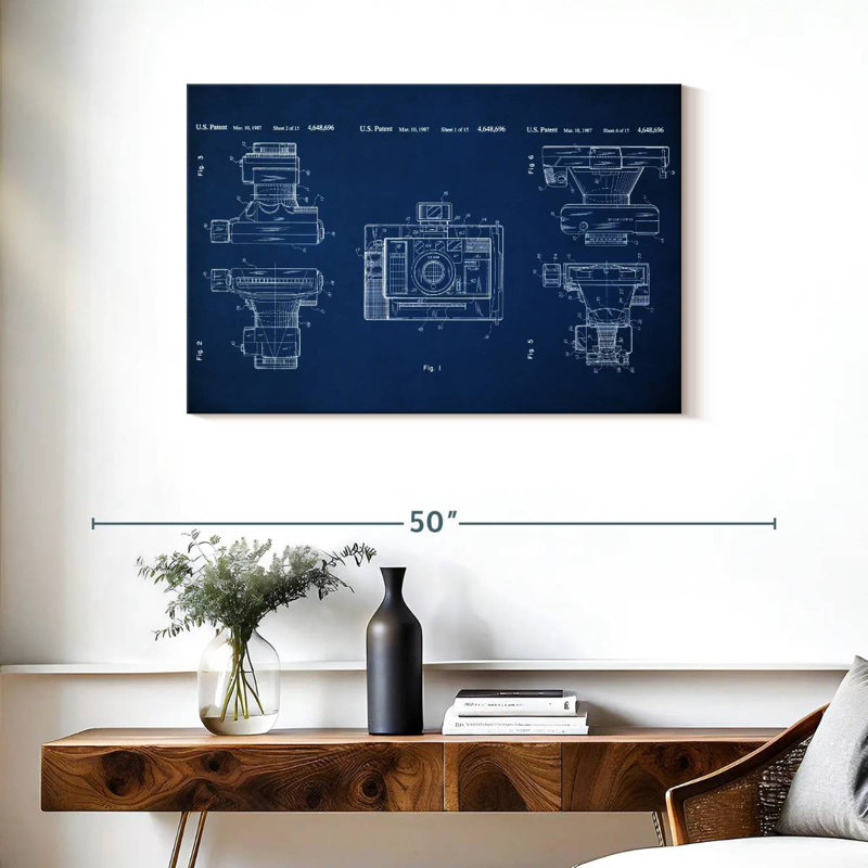 Automatic Focus Camera Blue, 24" H x 36" W