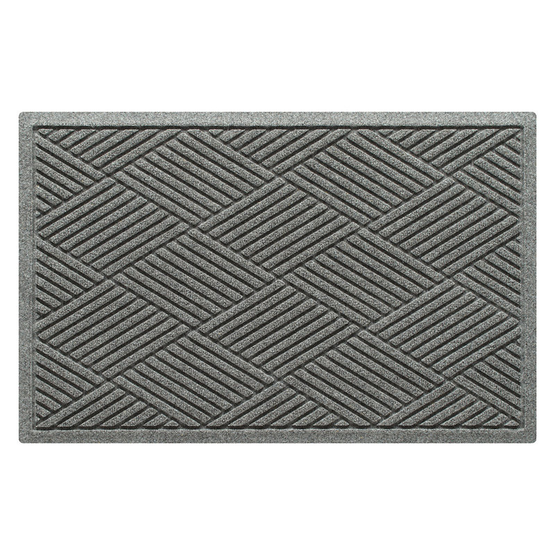 WaterHog® Diamonds Indoor Outdoor Doormat, Medium Gray, Rectangle 2' x 3'