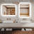 Modern ETL Certified LED Frameless Backlit Anti-Fog Dimmable Tempred 3-color Temperatures Rectangular Vanity Mirror For Bathroom-915229521
