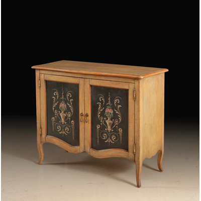 Handcrafted Italian Hand-Painted Two-Door Sideboard