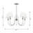 Elsay Dining Room Chandelier With White Linen Shade-112738136-112738137-112738138