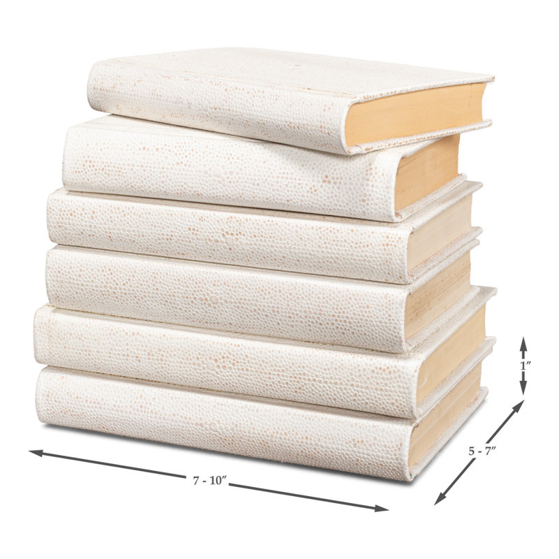 Shagreen Handmade and Media Decorative Book, White