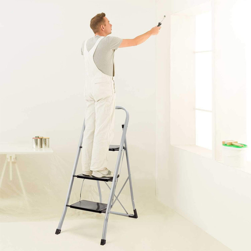 3 - Step Steel Lightweight Folding Step Ladder