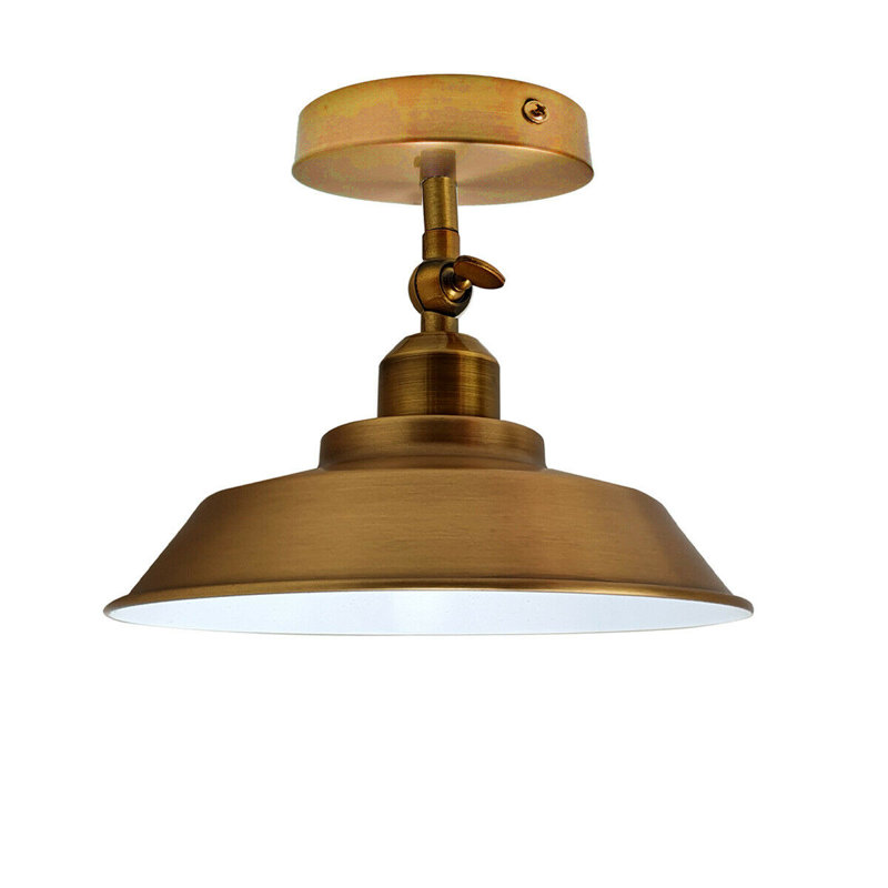 Bolduc Semi Flush Mount, Yellow Brass
