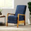 Fauteuil inclinable manuel en tissu et bois