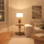 60cm Metal Table Lamp with Linen Shade-1411819438