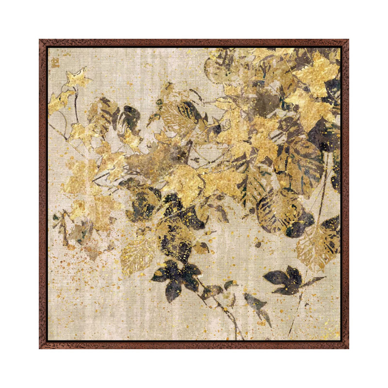 Bold Ivy by Nan - Print on Canvas, Classic Brown Wood Framed, 45.72 cm H x 45.72 cm W