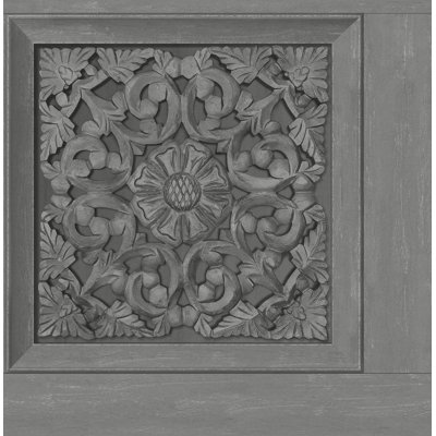 Carved Floral Peel and Stick Wallpaper