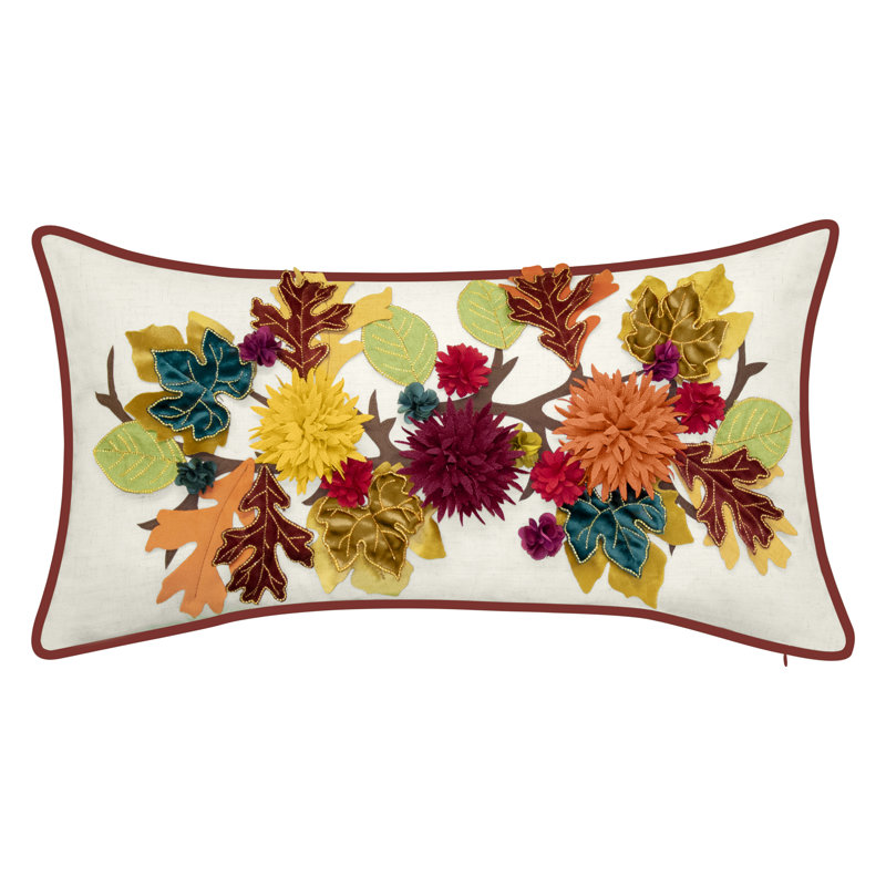 Feather Throw Pillow, Pumpkin Orange