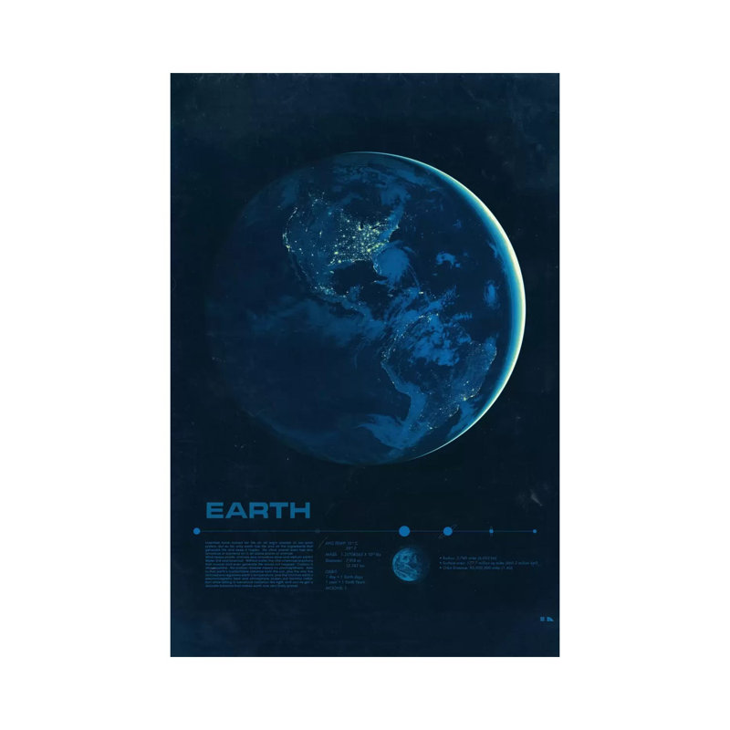 Earth - Wrapped Canvas Print, 101.6 cm H x 66.04 cm W