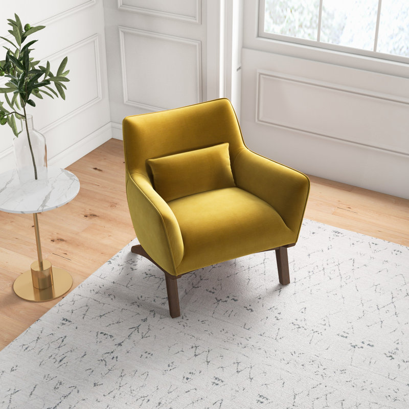Fauteuil Lincolnshire, Velours jaune