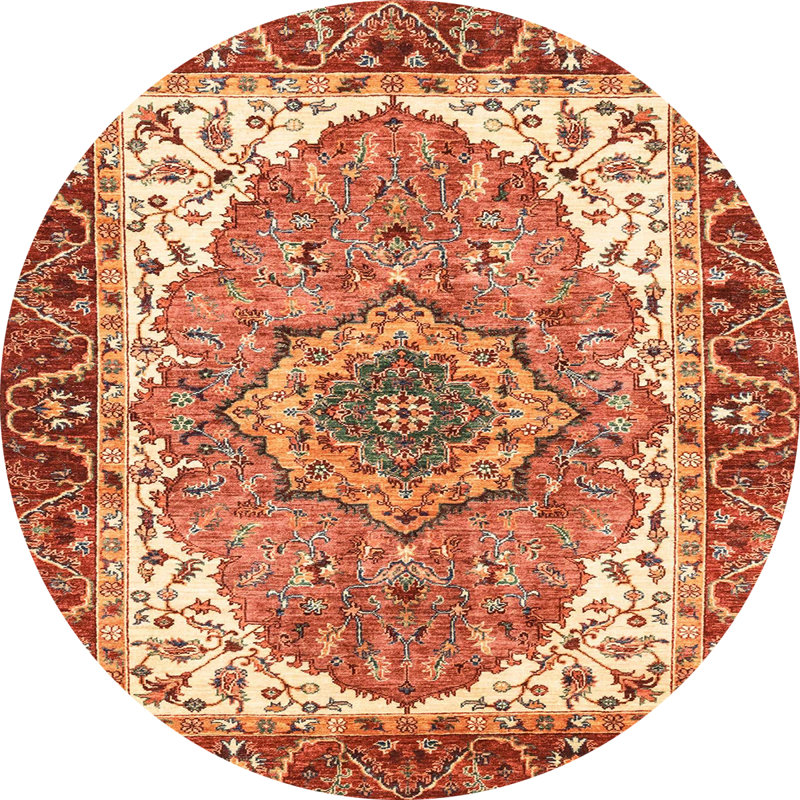 Abstract Indoor Rug, Round 4'