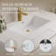 Meuble-lavabo mural blanc / beige de 36 po / 48 po avec lavabo, rangement, plateau blanc brillant en résine de pierre et tiroirs à fermeture en douceur-1522752375-1522752361