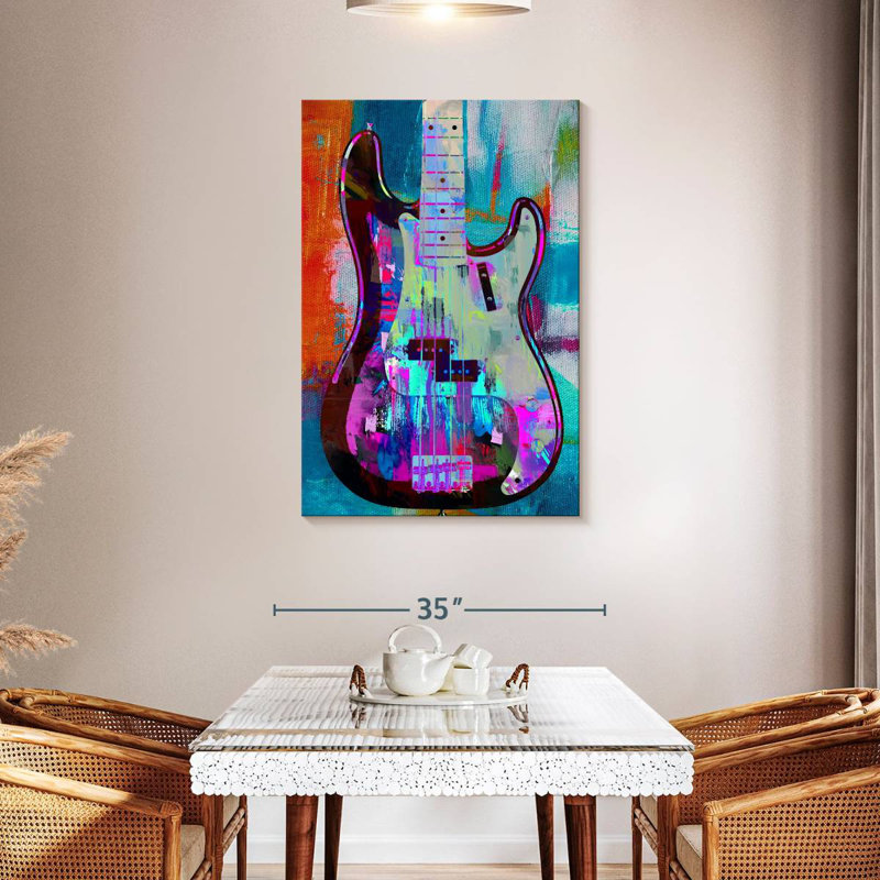 Abarca Painted Precision Bass, 45" H x 30" W