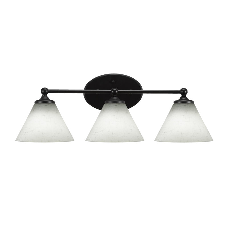 Barre d'éclairage de salle de bain Sadea, Noir mat, 3