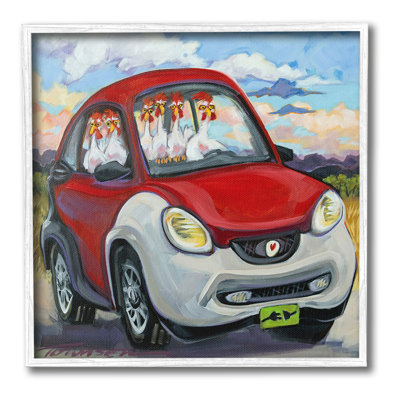 Bc-389_FG " Chickens Driving Car " by CR Townsend