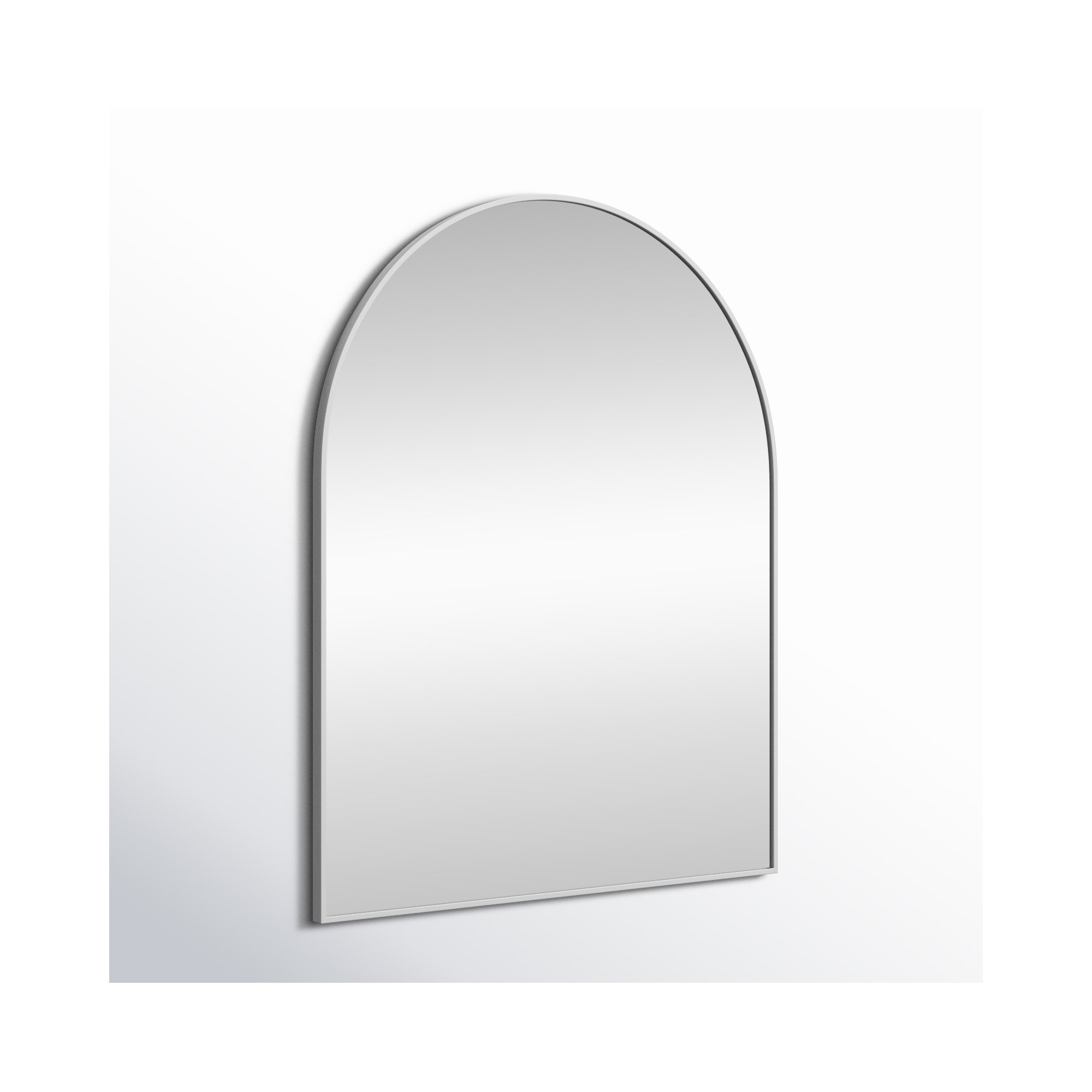 Sabine Metal Arch Wall Mirror, Silver, 42" x 33"