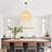 4-Light White Dimmable Drum Chandelier With Fabric Shade Dining Chandelier White Chandelier