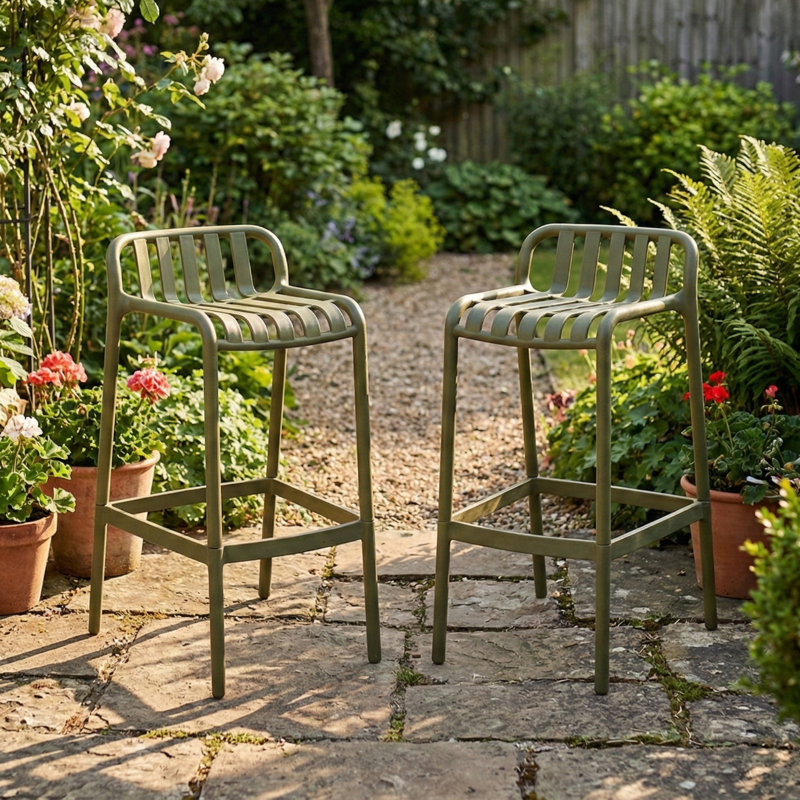 Outdoor 77cm Bar Stool, Green