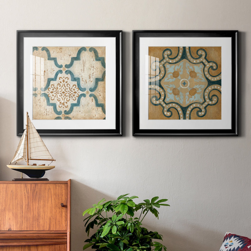 " Villa Umbra I " 2 - Pieces, 30.5" H x 30.5" W x 1" D, Black